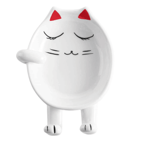 1pc Cat Spoon Rest; Ceramic Cute Spoon Holder Rest For Stove Top; Cat Kitchen Accessories; Stove Holder Utensil Spoon Rest For Kitchen Counter