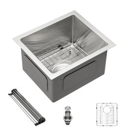 Lordear 32 Inch Undermount Kitchen Sink Single Bowl 16 Gauge Stainless Steel Sink