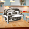 SOGA 4X 9L Stainless Steel Full Size Roll Top Chafing Dish Food Warmer