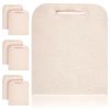 Terry Cloth Pot Holders for Kitchen 9 x 12 Inch. Pack of 6 Natural Color Hot Pads for Kitchen. Washable Pot Holder with Hand Hole. Thick Cotton 460 F