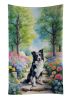 Border Collie Spring Path Kitchen Towel Dish Cloths Guest Hand Towel Decorative Bathroom Towel for Face,Tea, Dishcloth, Kitchen and Bath