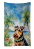Welsh Terrier Luau Kitchen Towel Dish Cloths Guest Hand Towel Decorative Bathroom Towel for Face,Tea, Dishcloth, Kitchen and Bath