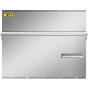 VEVOR Range Backsplash with Shelf 36 x 29.5 Inch Range Hood Wall Shield, Stainless Steel Backsplash Silver Splash Plate for Range Hood Stainless Backs