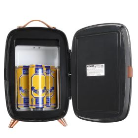 Vevor Mini Fridge, 6L Skincare Fridge with LED light and HD Mirror, AC/DC Makeup Fridges for Skin Care, Cosmetic Storage, Chill Face Mask Drink, Small
