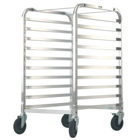 VEVOR Bun Pan Rack, 10-Tier Commercial Bakery Racks with Brake Wheels, Aluminum Racking Trolley Storage for Half & Full Sheet, Speed Rack For Kitchen