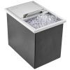 VEVOR Drop in Ice Chest, 18"L x 12"W x 14.5"H Stainless Steel Ice Cooler, Commercial Ice Bin with Sliding Cover, 40.9 qt Outdoor Kitchen Ice Bar, Drai