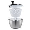 VEVOR Stainless Steel Salad Spinner, 4.75Qt, One-handed Easy Press Large Vegetable Dryer Washer, Lettuce Cleaner and Dryer with 304 Stainless Steel Bo