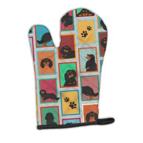 Lots of Black and Tan Cavalier King Charles Spaniel Oven Mitt Heat Resistant Thick Oven Mitt for Hot Pans and Oven, Kitchen Mitt Protect Hands, Cookin