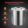 VEVOR Stainless Steel Stockpot, 42 Quart Large Cooking Pots, Cookware Sauce Pot with Strainer, Lid, and Handle, Heavy Duty Commercial Grade Stock Pot,