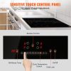 VEVOR Electric Cooktop, 4 Burners, 30'' Induction Stove Top, Built-in Magnetic Cooktop 7500W, 9 Heating Level Multifunctional Burner, LED Touch Screen
