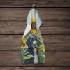 Portuguese Water Dog in Sunflowers Kitchen Towel Dish Cloths Guest Hand Towel Decorative Bathroom Towel for Face,Tea, Dishcloth, Kitchen and Bath