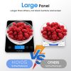 KOIOS Food Scale, 33lb/15kg Digital Kitchen Scale Grams and Ounces for Cooking Baking, 1g/0.1oz Precise Graduation, Type-C Charging, Tare Function, AA