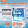 VEVOR Commercial Ice Maker, 160lbs/24H, Ice Maker Machine, 80 Ice Cubes in 12-15 Minutes, Freestanding Cabinet Ice Maker with 66lbs Storage Capacity L