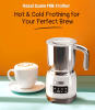 550W Electric milk foam device LED touch control 0.4L cold foaming 360°, rotating base detachable hot and cold foam device and steamer SUS304 can adju