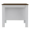 Ralston 7-Shelf 4-Door 2-piece Kitchen Set, Kitchen Island and Pantry Cabinet White and Walnut