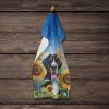 Greater Swiss Mountain Dog in Sunflowers Kitchen Towel Dish Cloths Guest Hand Towel Decorative Bathroom Towel for Face,Tea, Dishcloth, Kitchen and Bat