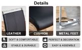Table and chair set.63"x35.4 Rectangular Transprant Tempered glass Dining Tabletop with White MDF OC shaped bracket.Paried with 4 Black high-quality P