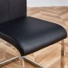 Table and chair set.63"x35.4 Rectangular Transprant Tempered glass Dining Tabletop with White MDF OC shaped bracket.Paried with 4 Black high-quality P
