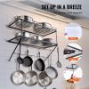 VEVOR Pot Rack Wall Mounted, 30 inch Pot and Pan Hanging Rack, Pot and Pan Hanger with 12 S Hooks, 55 lbs Loading Weight, Ideal for Pans, Utensils, Co