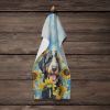 Bernedoodle in Sunflowers Kitchen Towel Dish Cloths Guest Hand Towel Decorative Bathroom Towel for Face,Tea, Dishcloth, Kitchen and Bath