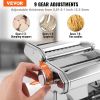 VEVOR Pasta Maker Machine, 9 Adjustable Thickness Settings Noodles Maker, Stainless Steel Noodle Rollers and Cutter, Manual Hand Press, Pasta Making K