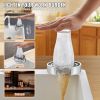 VEVOR Glass Rinser, 10 Powerful Spraying Jets 360° Rotating Cup Rinser for Sink, Wearproof ABS Kitchen Sink Faucet Cup Washer & ABS Cup Holder for Bab