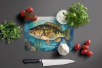 NEW Smallmouth Bass Glass Cutting Board Decorative Tempered Glass Kitchen Cutting and Serving Board Large Size Chopping Board