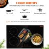 VEVOR Electric Cooktop, 4 Burners, 30'' Induction Stove Top, Built-in Magnetic Cooktop 7500W, 9 Heating Level Multifunctional Burner, LED Touch Screen