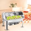 SOGA 4X 9L Stainless Steel Full Size Roll Top Chafing Dish Food Warmer