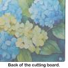 Hydrangeas in Watercolor Glass Cutting Board Decorative Tempered Glass Kitchen Cutting and Serving Board Large Size Chopping Board