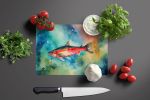 NEW Salmon Glass Cutting Board Decorative Tempered Glass Kitchen Cutting and Serving Board Large Size Chopping Board