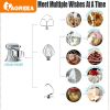 Stand Mixer Accessories 3-piece Set, Stainless Steel Whisk, Dough Hook And 5-Quart Whisk, Replaceable Food Mixer Accessories For Baking And Everyday U