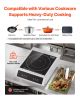 Portable Commercial Induction Cooktop 3500W Countertop Burner 11 Temp Levels