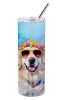 Great Pyrenees Hippie Dawg Stainless Steel Skinny Tumbler Vacuum Double Walled Reusable Insulated Tumbler Travel Cup for Coffee Cocktails Gift with Li