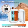 Vevor Mini Skin Care Fridge, 4 L/6 Can Cute Makeup Fridge for Cosmetics Beverage Fruit Milk, AC/DC Cooler & Warmer, Mute Tiny Refrigerator for Bedroom