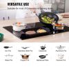 VEVOR Built in Electric Stove Top, 30.3 x 20.5 inch 4 Burners, 240V Glass Radiant Cooktop with Sensor Touch Control, Timer & Child Lock Included, 9 Po