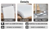 Table and chair set.63"x35.4 Rectangular Transprant Tempered glass Dining Tabletop with White MDF OC shaped bracket.Paried with 4 White high-quality P