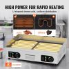 VEVOR Commercial Electric Griddle, 2800W Countertop Half-Flat Top Grill, 122°F-572°F Adjustable Temp, 28.74x15.75x0.39in Stainless Steel Griddle Grill