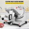 VEVOR Commercial Meat Slicer, 200W Electric Deli Food Slicer, 350-400RPM Meat Slicer with 8" Carbon Steel Blade, 0 - 0.47 inch Adjustable Thickness El