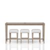 Frosted Glass Console Table With 3 Stools