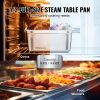 VEVOR 6 Pack Hotel Pans, 1/2 Size Anti-Jam Steam Pan, 0.8mm Thick Stainless Steel Restaurant Steam Table Pan, 6-Inch Deep Commercial Table Pan, Cateri