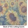 NEW Kansas Sunflowers in Watercolor Glass Cutting Board Decorative Tempered Glass Kitchen Cutting and Serving Board Large Size Chopping Board
