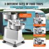VEVOR Commercial Burger Patty Maker, Hamburger Beef Patty Maker with 3 Convertible Mold(4/5/6-inch), Heavy Duty Stainless Steel Burger Press Machine,