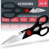 Heavy Duty Multi-Purpose Kitchen Scissors, Food Scissors, Sharp Scissors with Nutcrackers, Bottle Opener, Can Opener, Vegetable Cutting Scissors, Chop
