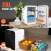 Vevor Mini Fridge for Bedroom, 20L Skincare Fridge with Touch Screen Temper Control, Outage Memory Small Beverage Refrigerator for Makeup Drink Food,