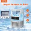 VEVOR 110V Commercial Ice Maker 110LBS/24H with 44lbs Storage Capacity Stainless Steel Commercial Ice Machine 40 Ice Cubes Per Plate Industrial Ice Ma