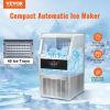VEVOR 110V Commercial Ice Maker Machine 120-130LBS/24H with 33LBS Bin, Stainless Steel Automatic Operation Under Counter Ice Machine for Home Bar, Inc
