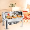 SOGA 4X 3L Triple Tray Stainless Steel Roll Top Chafing Dish Food Warmer