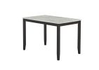 5-Piece Dining Set with Faux Marble Tabletop, Faux Marble dining table set for 4, Modern Wooden Dining Table Set for Kitchen and Dining Room