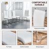 Table and chair set.63"x35.4 Rectangular Transprant Tempered glass Dining Tabletop with White MDF OC shaped bracket.Paried with 4 White high-quality P